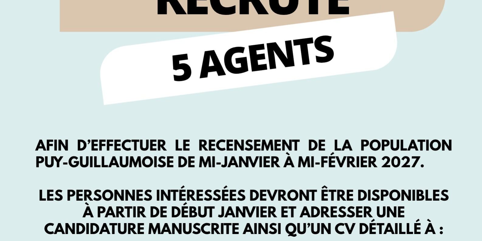 recensement 2027 recrutement